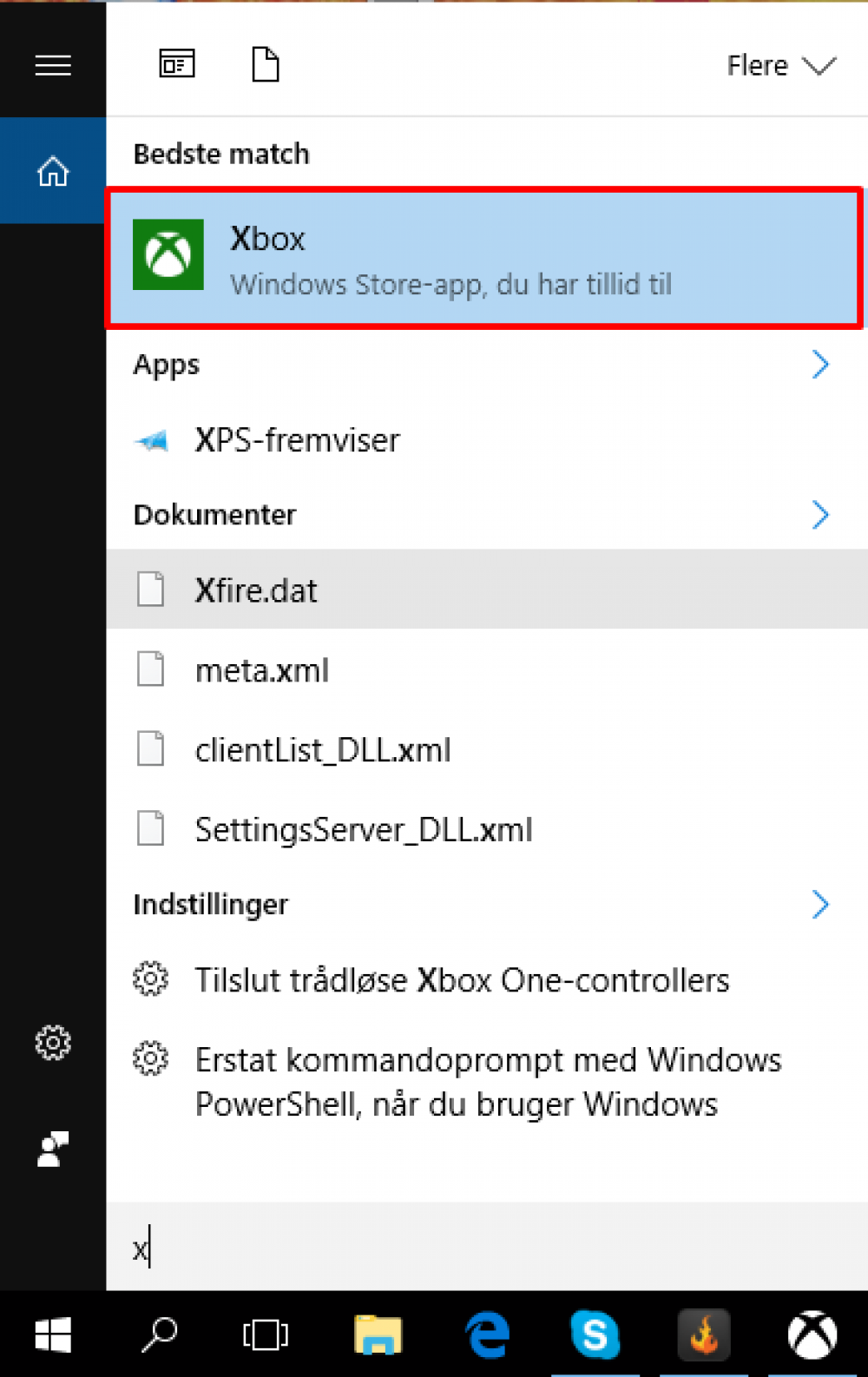 Søg efter Xbox