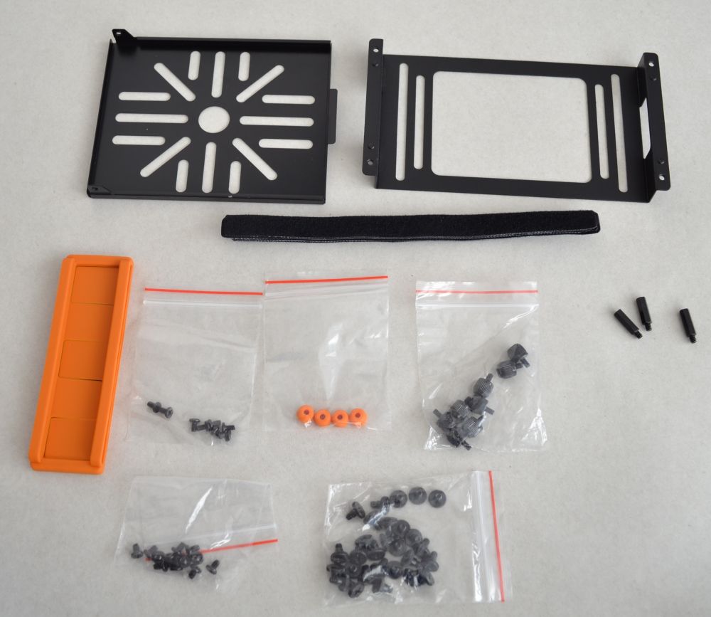 Plastic bag with screws and accessories