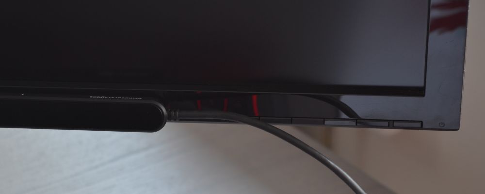 Eyetracker cable outlet