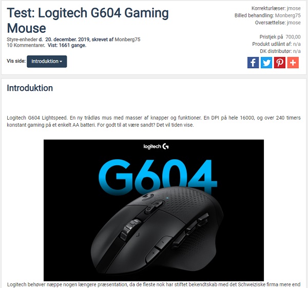 Logitech G604 Lightspeed