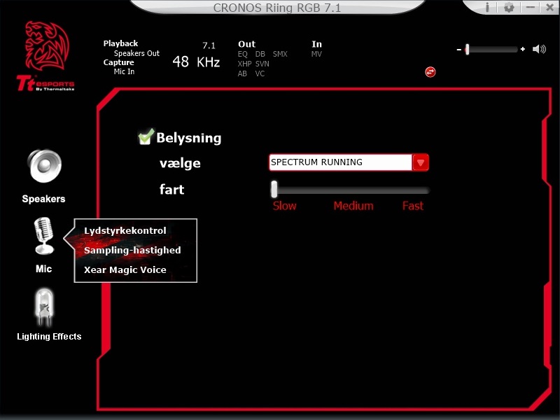 Advanced microphone settings